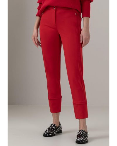 Bianca Stretch-Hose SIENA in angesagtem Look mit coolen Zippertaschen - Rot