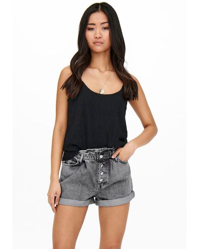 ONLY Jeansshorts ONLCUBA LIFE PAPERBAG - Grau