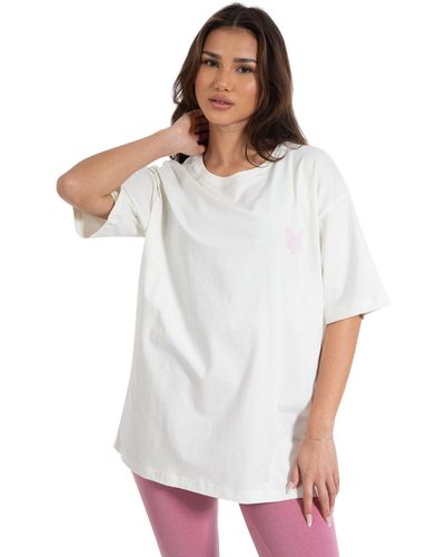 Smilodox T-Shirt Payton Oversize, 100% Baumwolle - Weiß