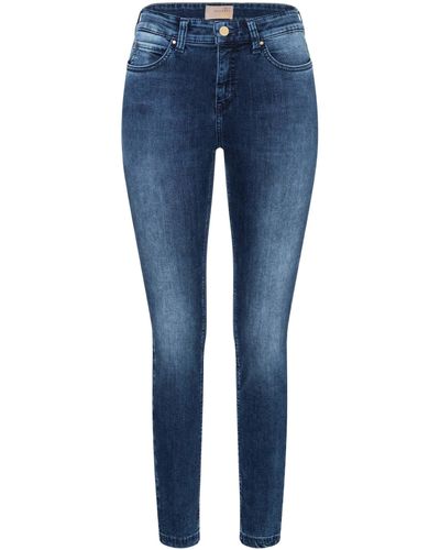 M·a·c Fit-Jeans Dream Skinny im destroyed wash Style mit mittlerer Leibhoehe - Blau