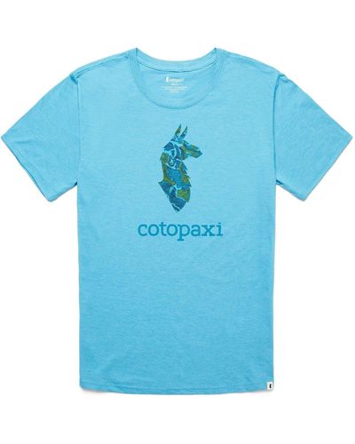 COTOPAXI Altitude Llama Organic T-Shirt Poolside - Blau
