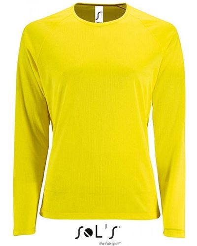 Sol's Langarmshirt Long-Sleeve Sports T-Shirt Sporty - Gelb