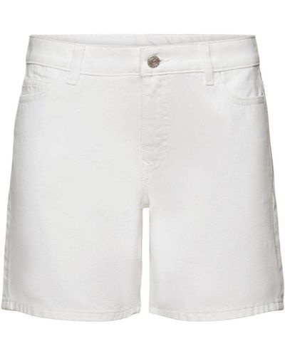 Edc By Esprit Jeansshorts Jeans-Shorts, 100 % Baumwolle - Weiß