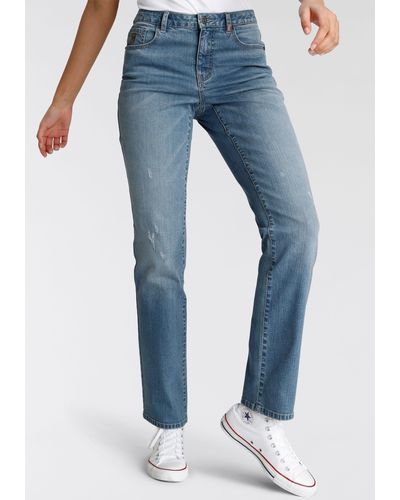 Alife & Kickin High-waist-Jeans Straight-Fit AileenAK NEUE KOLLEKTION - Blau