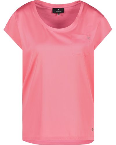 Monari Kurzarmshirt Bluse rosa - Pink