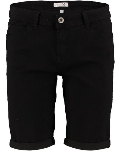Hailys Boyfriend-Jeans Shorts Denim Mid Waist Bermudas 7446 in Schwarz