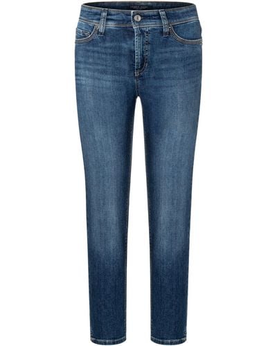 Cambio Jeans "Piper" Slim Fit verkürzt - Blau