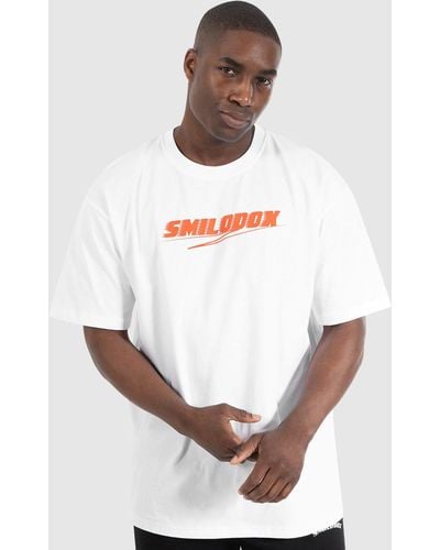 Smilodox T-Shirt Blake Oversize, 100% Baumwolle - Weiß
