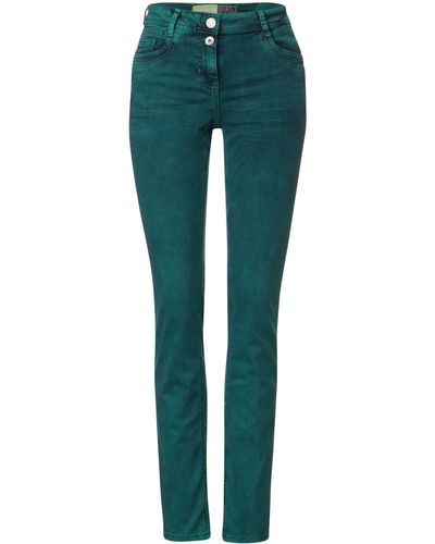 Cecil Gerade Jeans 5-Pocket-Style - Grün