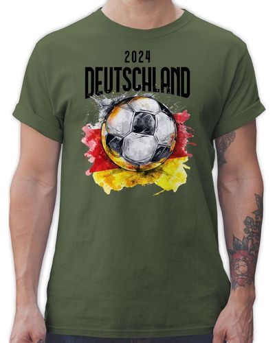 Shirtracer T-Shirt Deutschland Germany 2024 Fussball EM Fanartikel - Grün
