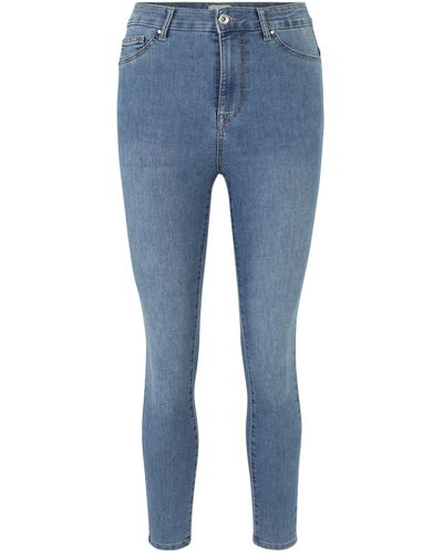 Only Petite Regular-fit-Jeans MILA (1-tlg) Plain/ohne Details - Blau