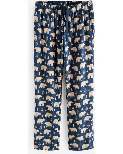 Next Pyjamahose Motion Flex gemütliche Schlafanzughose (1-tlg) - Blau