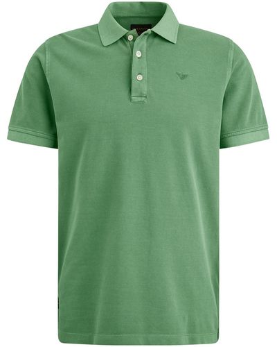 PME LEGEND T-Shirt Short sleeve polo Pique garment dy - Grün