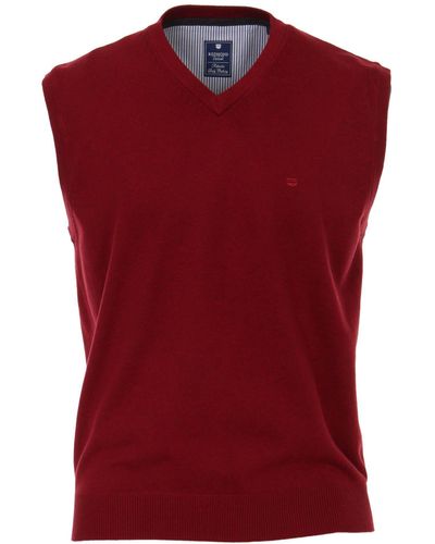 Redmond V-Ausschnitt-Pullover Pullunder - Rot