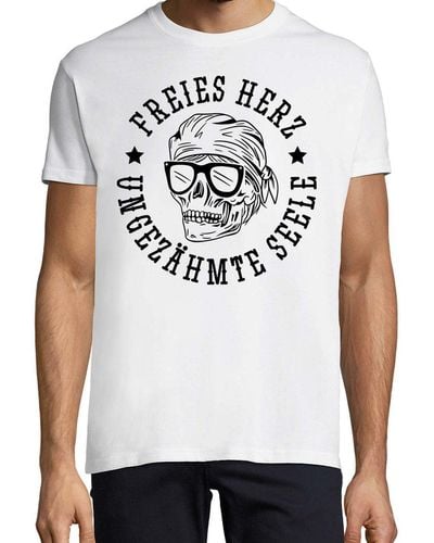 Youth Designz Print- Freies Herz T-Shirt mit lustigen Spruch - Weiß