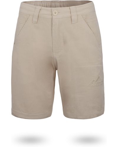 normani Bermudas Gobi Vintage Shorts kurze Chino Sommershort mit invisible Zippertasche aus 100% Bio-Baumwolle - Natur