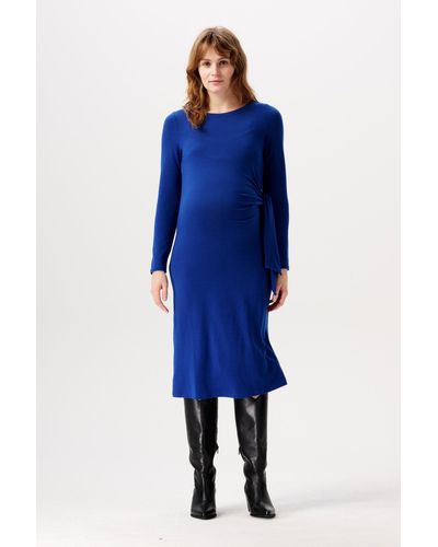 Noppies Umstandskleid Kleid Dress Frisco long sleeve (1-tlg) - Blau