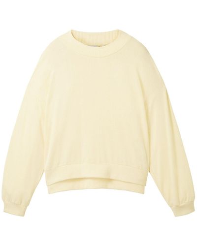 Tom Tailor Sweatshirt Pullover ohne Kapuze (1-tlg) - Natur
