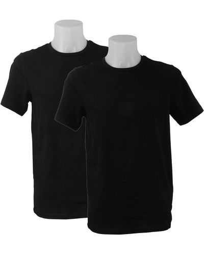 Produkt T- Basic 2er Pack BIO Baumwolle Kurzarm Shirt Rundhals Doppelpack - Schwarz