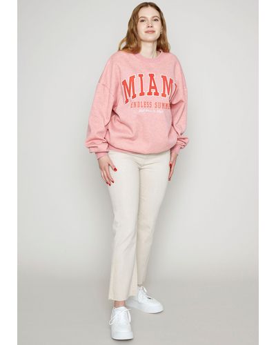 Hailys Sweater LS C SW Ja44da (1-tlg) - Pink