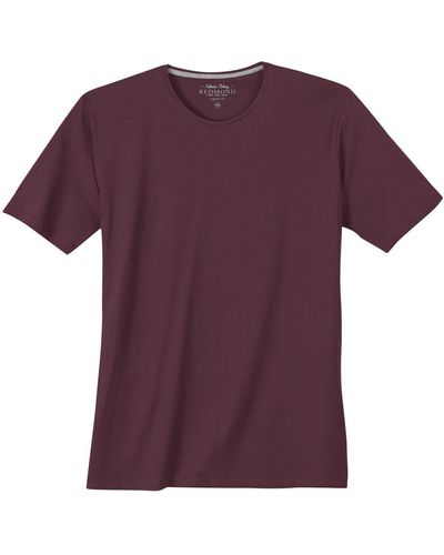 Redmond Rundhalsshirt Übergrößen Rundhals Basic T-Shirt pflaume - Lila