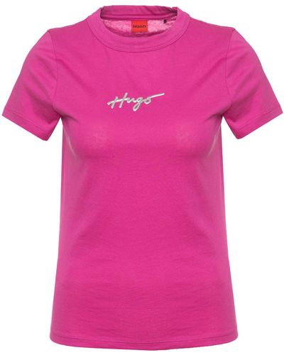 HUGO T-Shirt Classic Tee 4 (1-tlg) - Pink
