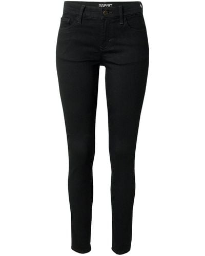 Esprit 7/8-Jeans (1-tlg) Plain/ohne Details - Schwarz