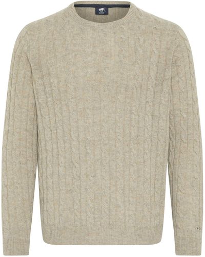 Polo Sylt Strickpullover mit Zopfmuster - Natur