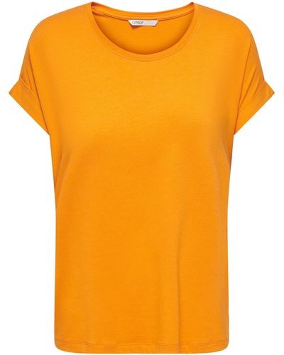 ONLY T-Shirt Moster (1-tlg) Plain/ohne Details - Orange