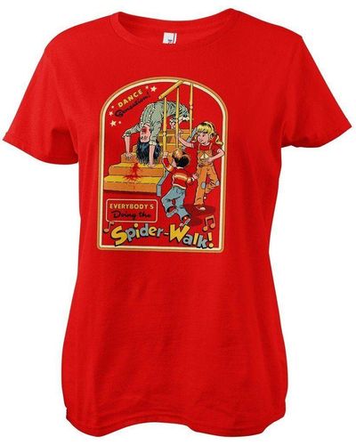 Steven Rhodes T-Shirt Everybody's Doing The Spider-Walk Girly Tee - Rot