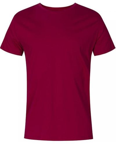 Promodoro Rundhalsshirt Roundneck T-Shirt, Gekämmte Baumwolle - Rot