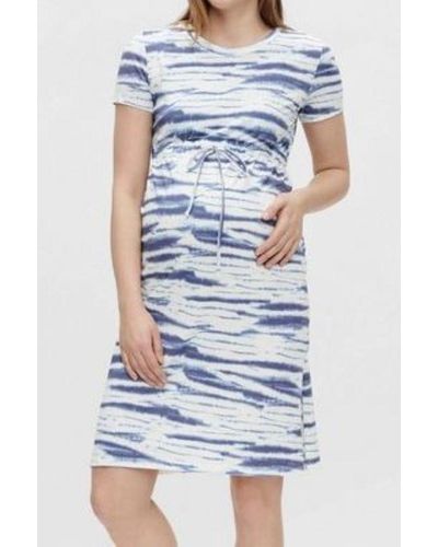 Mama.licious Umstandskleid Kleid für Schwangerschaft Kurzarm - Blau