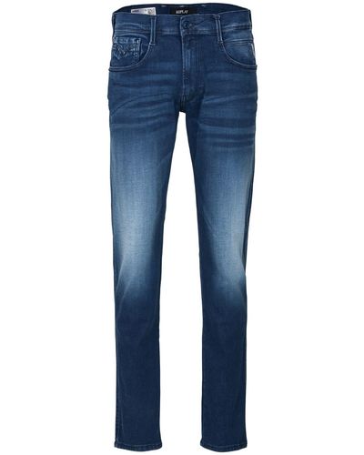 Replay Slim-fit-Jeans 11.5 OZ HYPERFLEX BRIGHT BLUE STR. DENIM - Blau