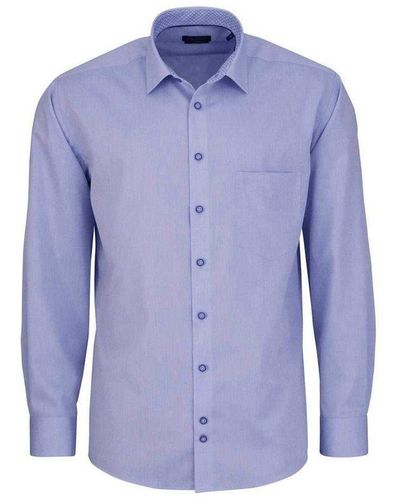 Hatico Langarmhemd blau (1-tlg)