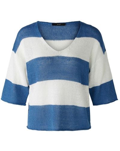 Ouí Sweatshirt Pullover, blue white - Blau