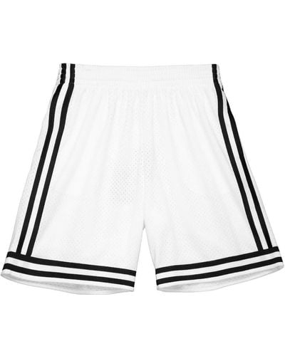 Mitchell & Ness Shorts NBA White Swingman Boston Celtics 1985 - Weiß