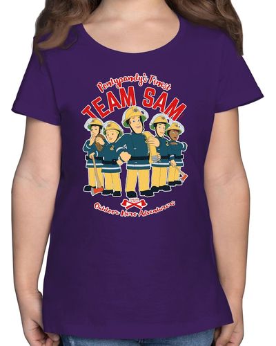 Shirtracer T-Shirt Team Feuerwehrmann Sam Mädchen - Lila