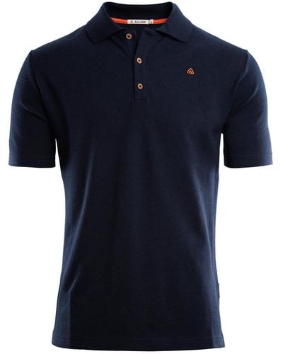 Aclima Poloshirt LeisureWool pique shirt M's (1-tlg) - Blau