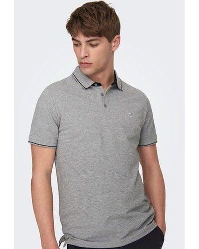 Only & Sons Poloshirt ONSFLETCHER SLIM SS POLO NOOS - Natur