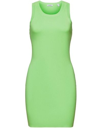 Esprit Minikleid aus Funktionsstrick - Grün