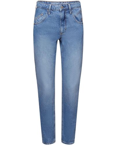Esprit Tapered-fit- Retro-Classic-Jeans mit hohem Bund - Blau