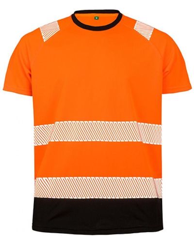 Result Headwear Warnschutz- Recycled Safety T-Shirt - Orange