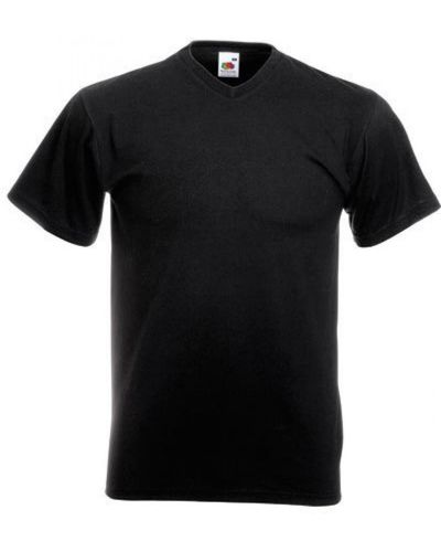 Fruit Of The Loom Valueweight V-Neck T-Shirt - Schwarz