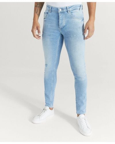 Gabba Skinny--Jeans Rey K2614 Summer Lt Straight Slim Fit, Gr. W32/L34 - Blau