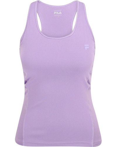 Fila Shirttop Roussillon Running Racer Top With Inside Bra - Lila
