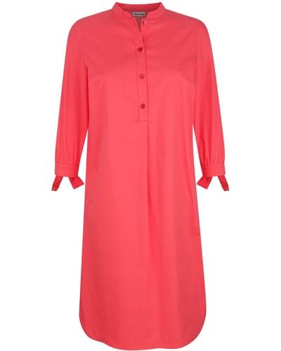 Alba Moda Hemdblusenkleid Kleid mit Rundhalsausschnitt - Pink