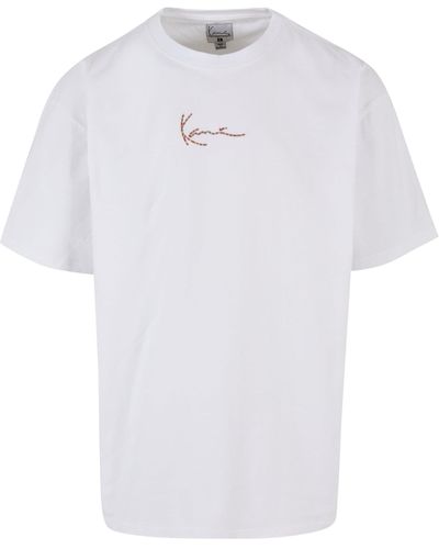Karlkani Kurzarmshirt Small Signature Multicolor Logo Tee white (1-tlg) - Weiß