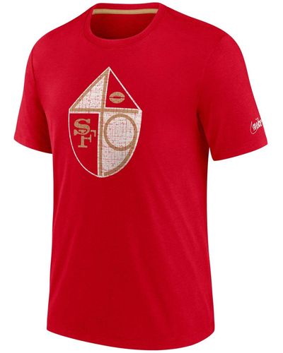 Nike Print-Shirt Historic TriBlend San Francisco 49ers - Rot