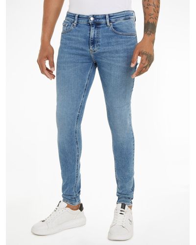 Calvin Klein Calvin Klein -fit-Jeans SUPER SKINNY in klassischer 5-Pocket-Form - Blau
