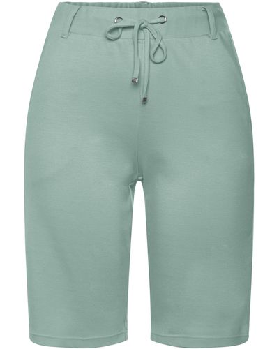 Lascana Shorts mit Gürtelschlaufen und Bindeband - Grün